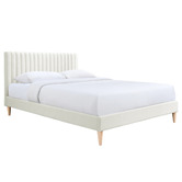Oslo Home Cream Beatrice Upholstered Bed Frame