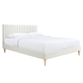 Oslo Home Cream Beatrice Upholstered Bed Frame