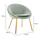 Oslo Home Zaire Velvet Accent Chair