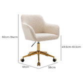 Oslo Home Cream Eliam Office Chair