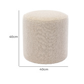 Oslo Home Cream Chasin Ottoman