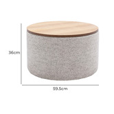 Oslo Home Leor 59.5cm Storage Ottoman