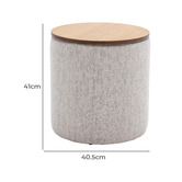 Oslo Home Leor 40.5cm Storage Ottoman