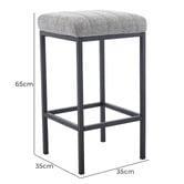 Oslo Home 65cm Colson Bar Stool
