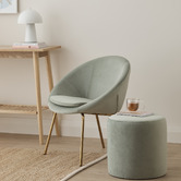 Oslo Home Chasin Velvet Ottoman
