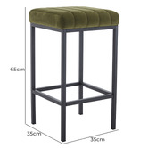 Oslo Home 65cm Colson Velvet Bar Stool