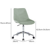 Oslo Home Agatha Velvet Office Chair