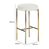 Oslo Home 66cm Virginia Boucle Bar Stool