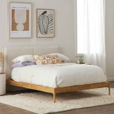 Oslo Home Beige Alleyn Upholstered Bed