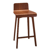 Oslo Home 66cm  Walnut Ede Plywood Bar Stool