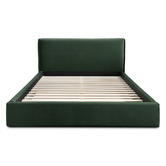 Oslo Home Forest Green Reece Velvet Platform Bed