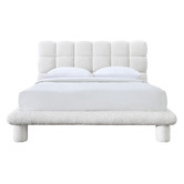 Oslo Home Eve Boucle Queen Platform Bed