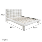 Oslo Home Eve Boucle Queen Platform Bed