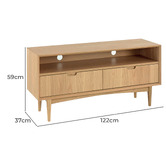 Oslo Home Rory Oak Wood Entertainment Unit