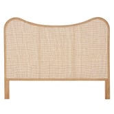 Oslo Home Thoren Rubberwood &amp; Rattan Queen Bedhead