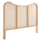 Oslo Home Thoren Rubberwood &amp; Rattan Queen Bedhead