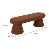 Oslo Home Karsh Boucle Ottoman Bench