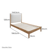Oslo Home Virro Rubberwood Platform Bed