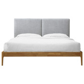 Oslo Home Grey Alleyn Upholstered Bed