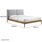 Oslo Home Grey Alleyn Upholstered Bed