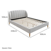 Oslo Home Logwell Upholstered Queen Platform Bed