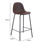 Oslo Home 65cm Claire PU Leather Barstools