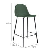 Oslo Home 65cm Claire PU Leather Barstools