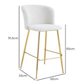 Oslo Home 65cm Apollo Boucle Bar Stools