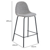 Oslo Home 65cm Claire Boucle Barstools