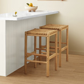 Oslo Home 66cm Zia Rubberwood Bar Stool