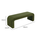 Oslo Home Trent Velvet Ottoman Bench