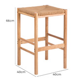 Oslo Home 66cm Zia Rubberwood Bar Stool