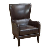 Furniture Market Barclay Faux Leather Wing Backed Armchair