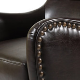 Furniture Market Barclay Faux Leather Wing Backed Armchair