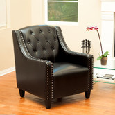 Furniture Market Elsternwick Faux Leather Armchair &amp; Footstool Set