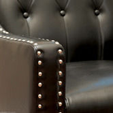 Furniture Market Elsternwick Faux Leather Armchair &amp; Footstool Set
