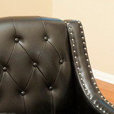 Furniture Market Elsternwick Faux Leather Armchair &amp; Footstool Set