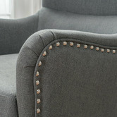 Furniture Market Mid Grey High Back Fabric Armchair
