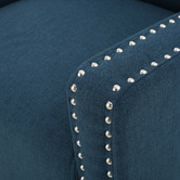 Furniture Market Dark Blue Davenport Fabric Armchair