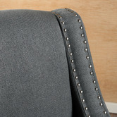 Furniture Market Dark Grey Davenport Fabric Armchair