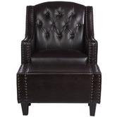 Furniture Market Elsternwick Faux Leather Armchair &amp; Footstool Set