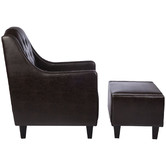 Furniture Market Elsternwick Faux Leather Armchair &amp; Footstool Set