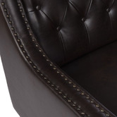 Furniture Market Elsternwick Faux Leather Armchair &amp; Footstool Set