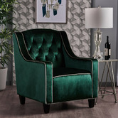 Furniture Market Lara Tufted New Velvet Armchair