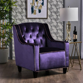 Furniture Market Lara Tufted New Velvet Armchair