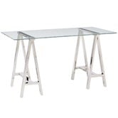 Furniture Market Stainless Steel &amp; Glass Venus Desk