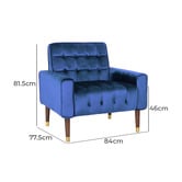 Furniture Market Bartos Button-Tufted Velvet Armchair