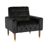 Furniture Market Bartos Button-Tufted Velvet Armchair