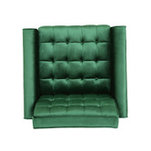 Furniture Market Bartos Button-Tufted Velvet Armchair