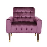 Furniture Market Bartos Button-Tufted Velvet Armchair